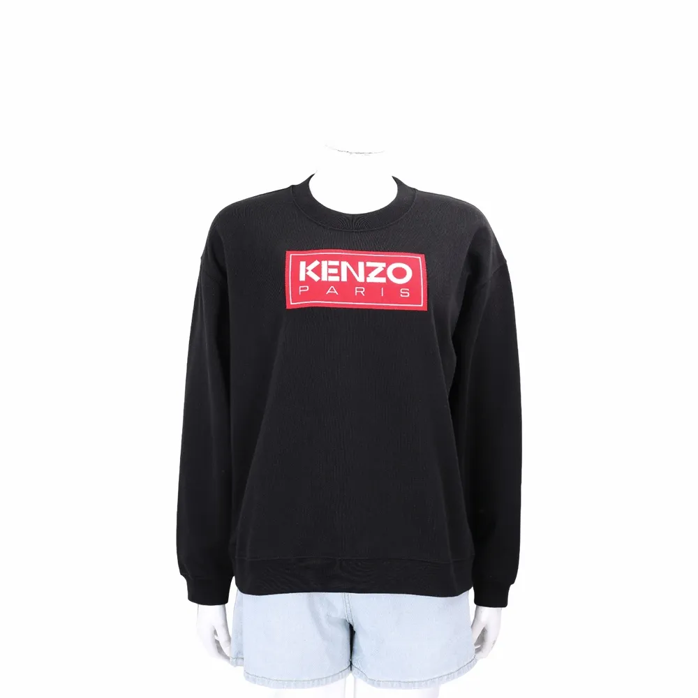 【KENZO】Paris 刺繡字母補丁棉質運動衫 大學T-女款