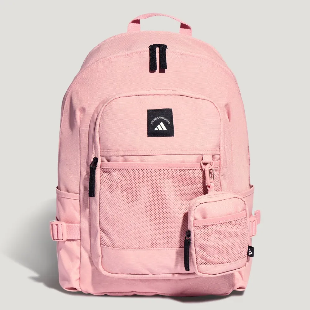 【adidas 愛迪達】後背包 運動包 書包 旅行包 大容量 MH 2 IN 1 BP 粉 KR5110