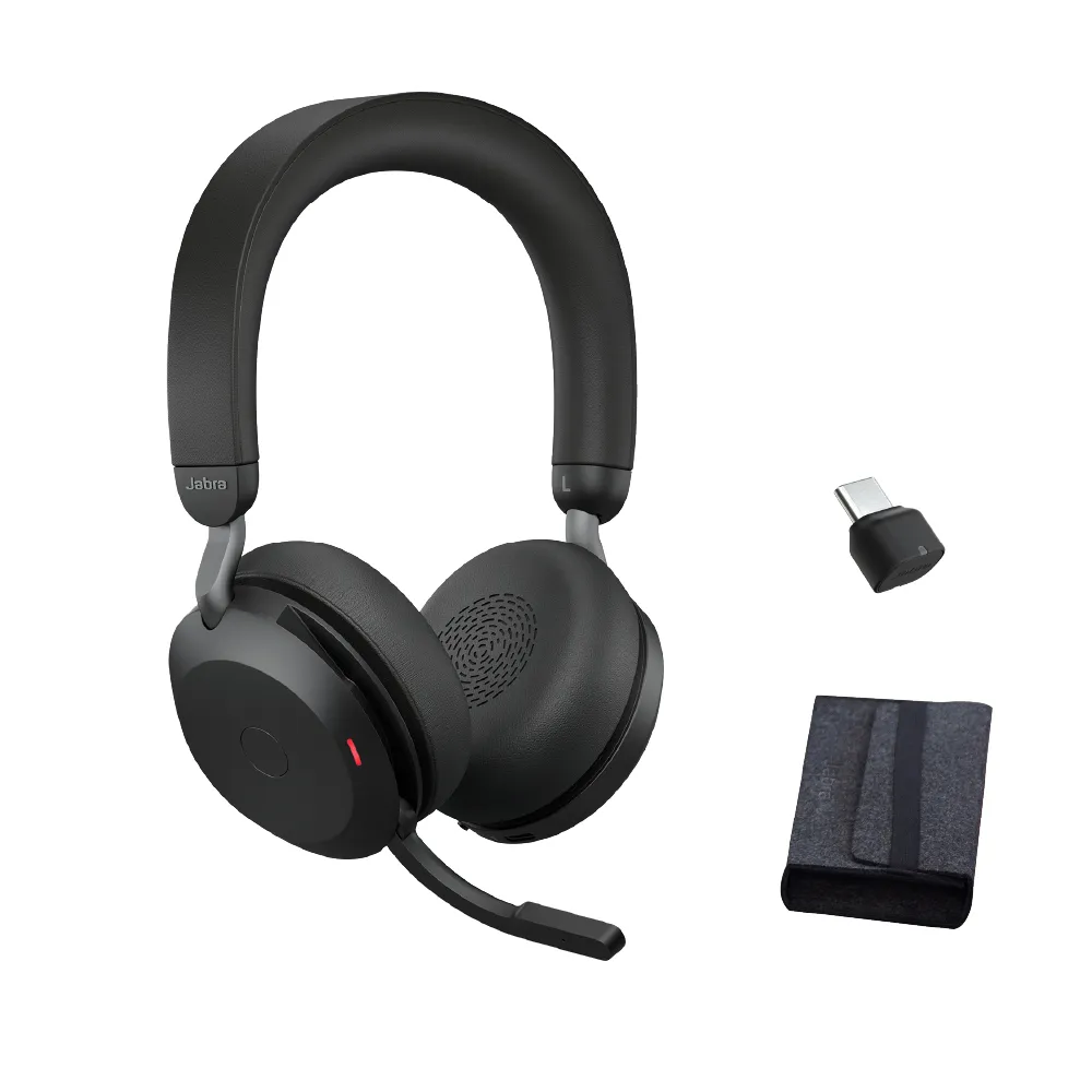 【Jabra】官方直營 Evolve2 75 商務藍芽耳機麥克風(可調段數主動降噪耳機麥克風)