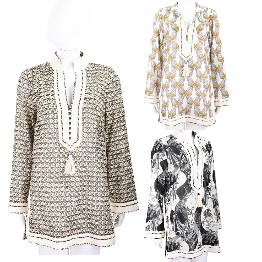 【TORY BURCH】經典流蘇長袖上衣(3色可選)