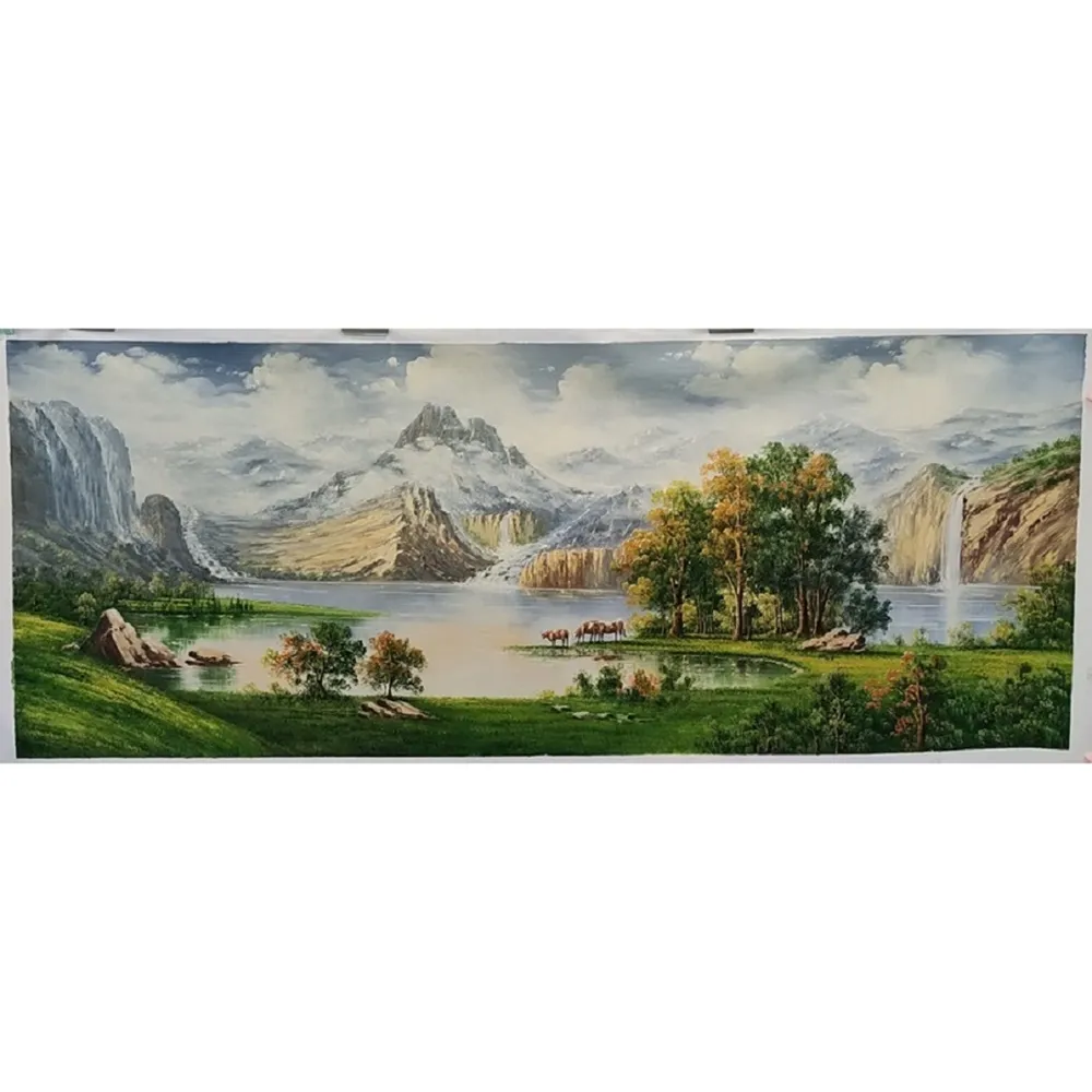 【ArtLife 藝術生活】B016高級手繪油畫_聚寶盆_70x180cm(五行風水畫、打造居家好運宅、手繪系列、擺飾畫)