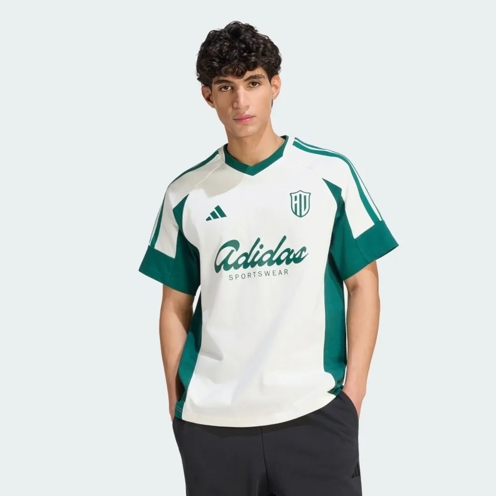 【adidas 愛迪達】M Lux Tiro T Sc 男女 T恤 運動上衣 休閒短袖 白綠 亞版 純棉(KS5052)