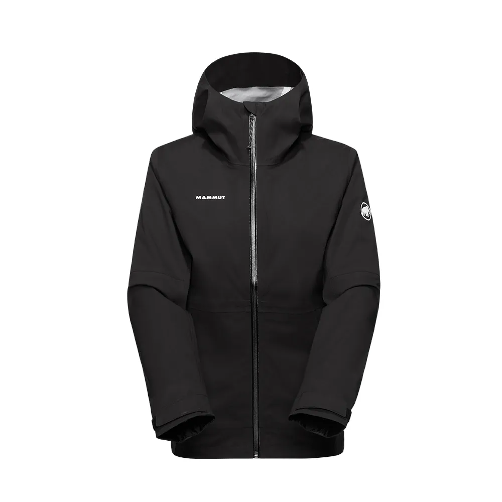 【Mammut 長毛象】Linard Guide HS Hooded Jkt AF 輕量防水防風連帽外套 黑色 女款 #1010-30940