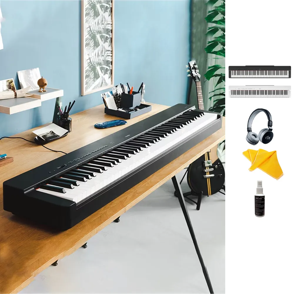 【Yamaha 山葉音樂】P225 88鍵 數位電鋼琴 單主機款 黑白色(贈延音踏板 精選耳機 保養組 原廠保固一年)