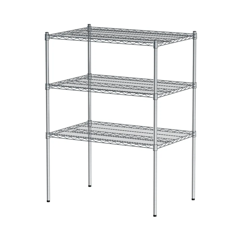 【dayneeds 日需百備】荷重型 90x60x120公分 電鍍（鎖管）三層架(鐵力士架/收納層架/展示架/層架/鐵架)