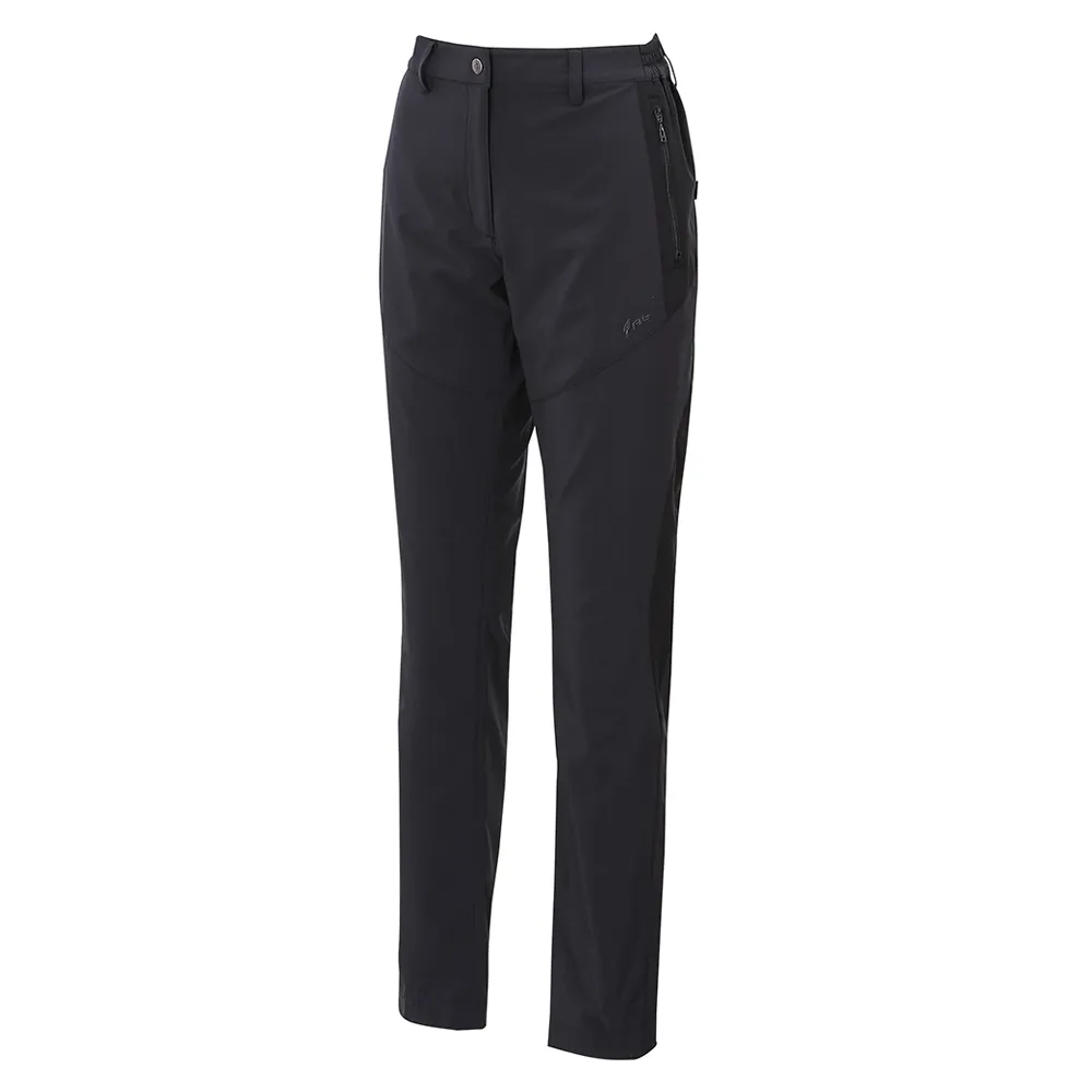 【Fit 維特】女-彈性吸排抗UV機能長褲-鐵礦灰 LS2802-77(休閒下著/休閒褲/薄長褲)