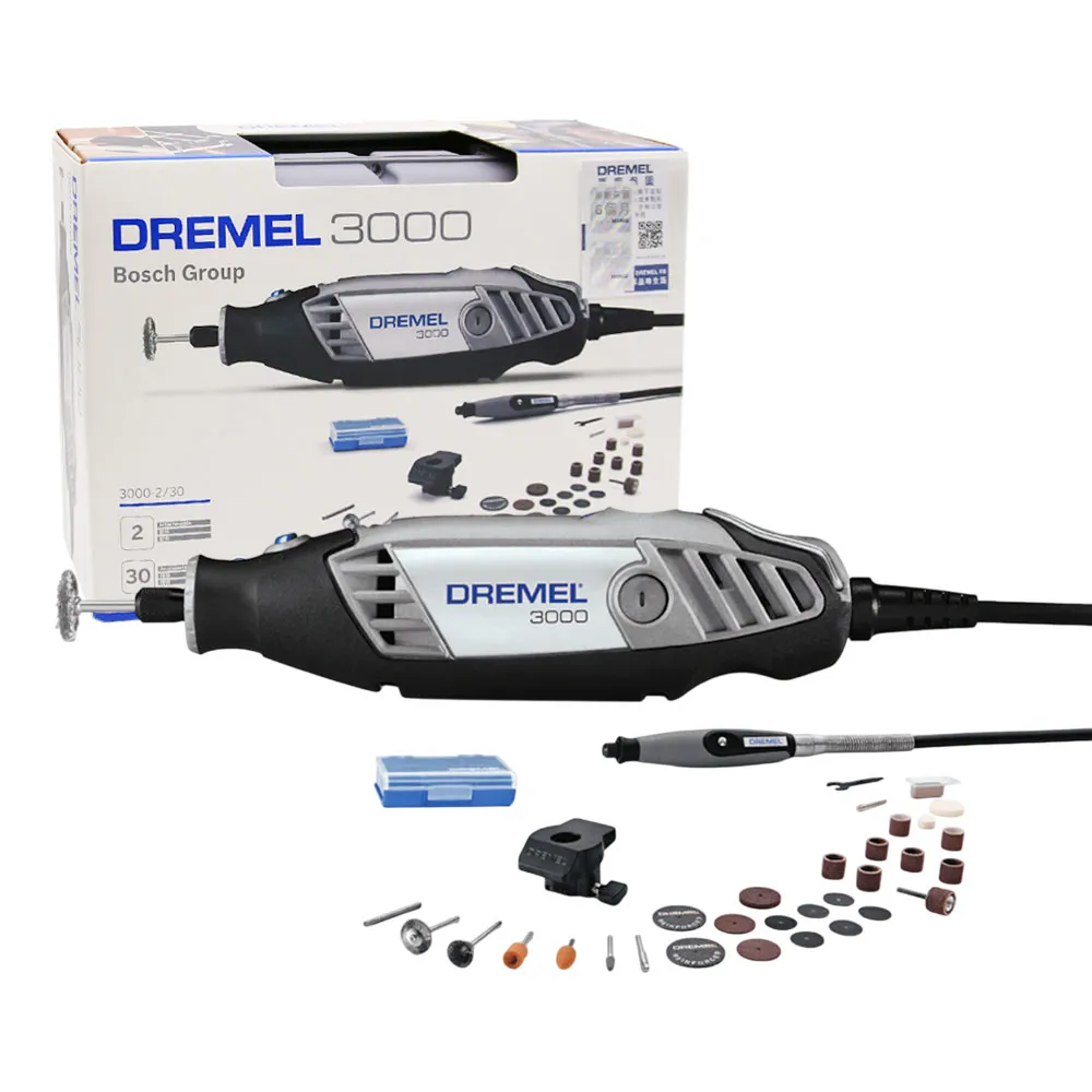 【DREMEL 精美】3000調速刻磨機 2/30 (2專業配件/30小配件) 雕刻/拋光/汽車研磨