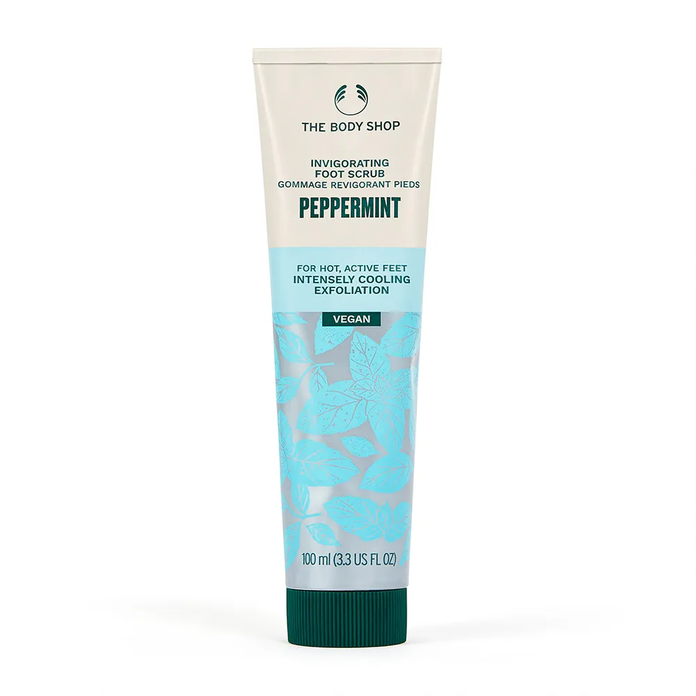 【THE BODY SHOP 美體小舖】薄荷舒緩足部磨砂膏-100ML(足部去角質)