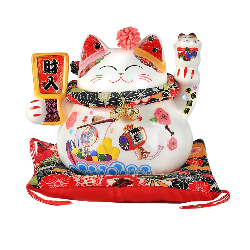 【開運方程式】招財貓存錢筒撲滿17.5cm一定進財有錢花(聚寶盆風水擺件禮盒送禮開運/入厝禮)