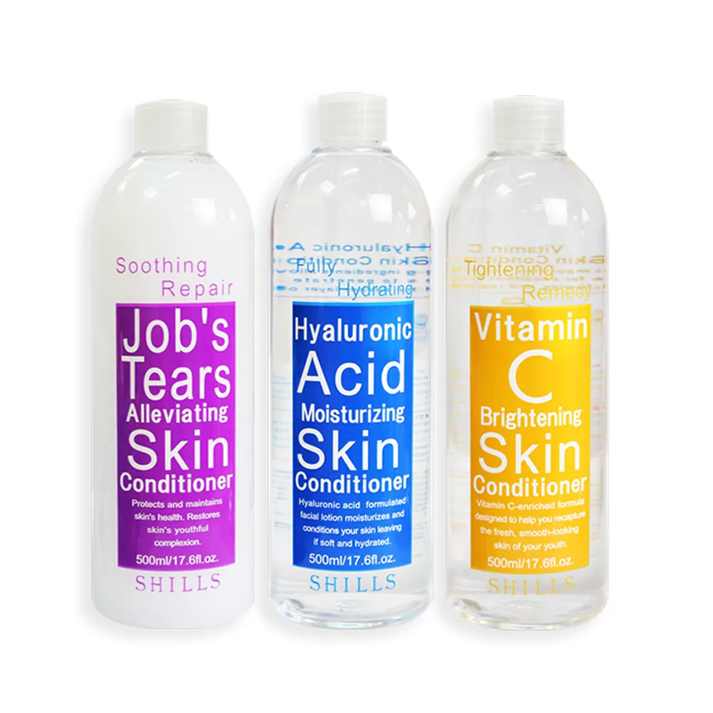 【SHILLS 舒兒絲】薏仁/玻尿酸/維他命C化妝水500ml_3入(B5修護/保濕/亮白)