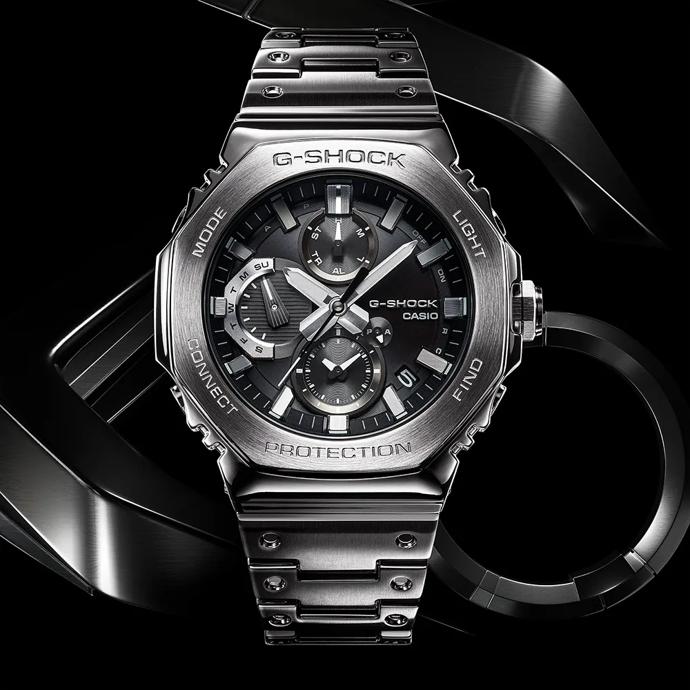 【CASIO 卡西歐】G-SHOCK 太陽能藍牙八角計時錶 雙11 送禮(GMC-B2100D-1A)