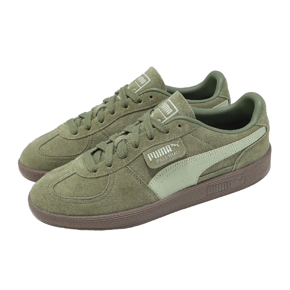 【PUMA】休閒鞋 Palermo 男鞋 女鞋 綠 棕 復古 麂皮 德訓鞋 396463-89