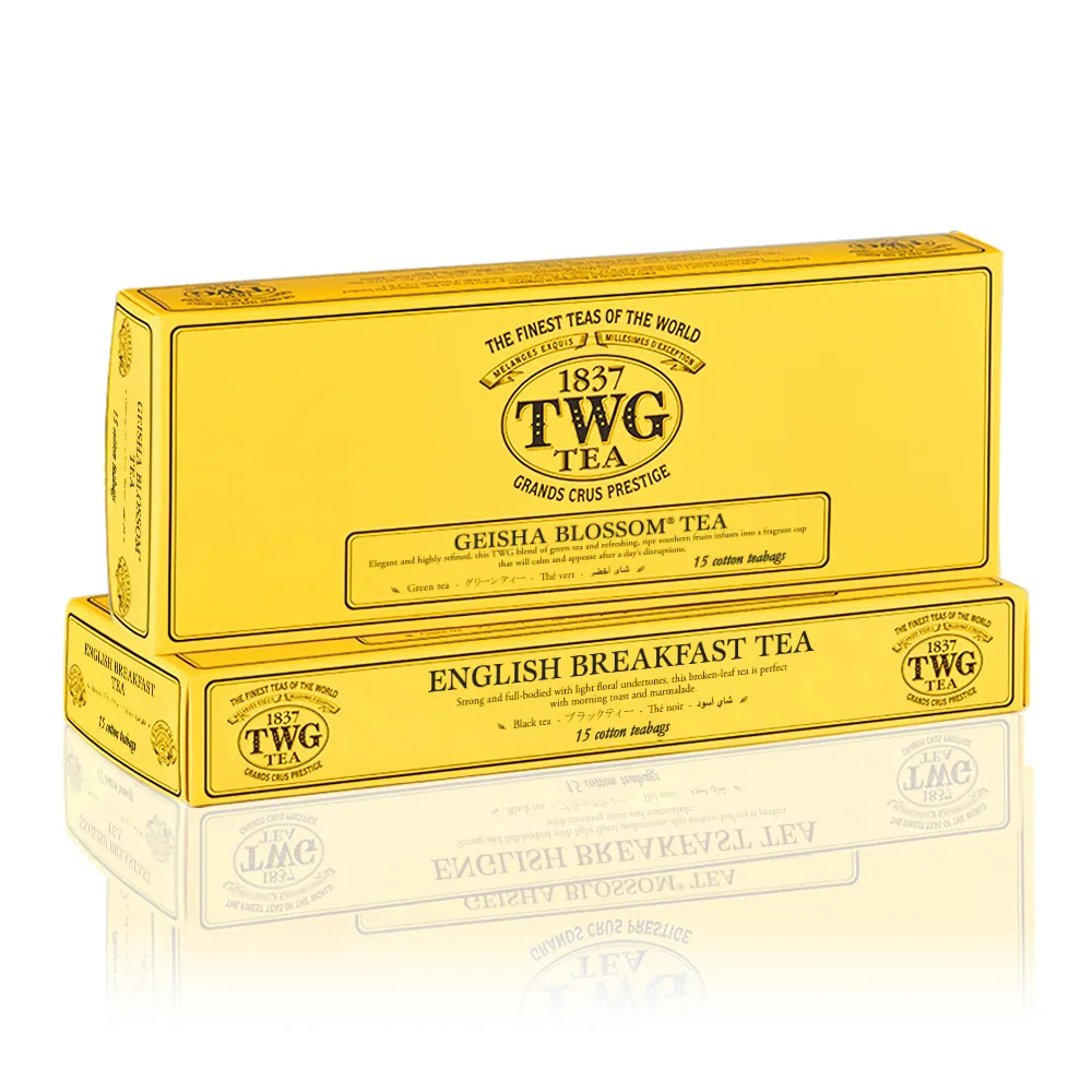 【TWG Tea】純棉茶包二盒禮物組(多種口味任選/純棉茶包15包/盒)