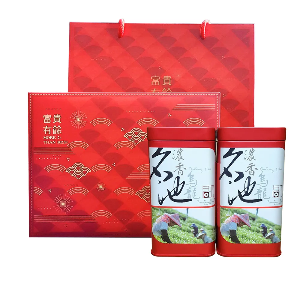 【名池茶業】富貴有餘金萱烏龍茶葉禮盒150gx2罐(共0.5斤)