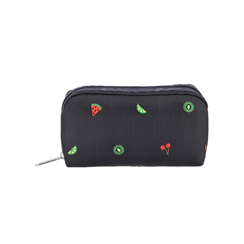【Lesportsac】Rectangular Cosmetic 長形化妝包 收納包 送禮 禮物 推薦 女包(鮮果彩繡)