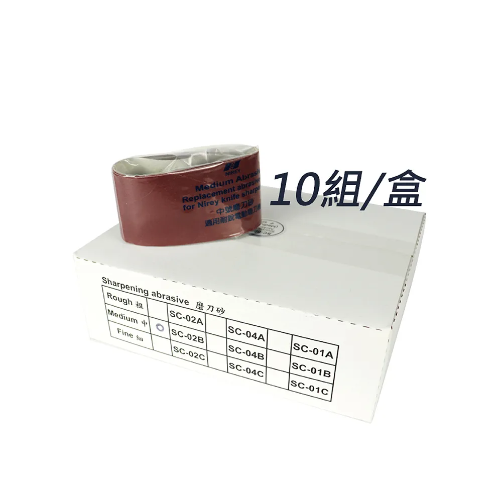 【NIREY 耐銳】磨刀機專用砂布盒裝 每盒10組(KE-500 KE-3000均適用)