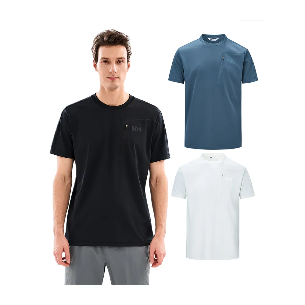【Helly Hansen】男 H2Explorer 防曬 抗UV 快乾 涼感 短袖T-Shirt 黑 深灰 白