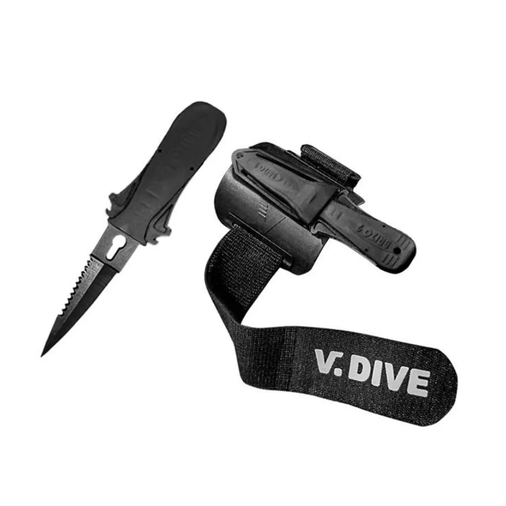 【V.DIVE】威帶夫潛水 戶外探險漁獵潛水刀臂章刀_多色可選(BR02潛水臂章刀)