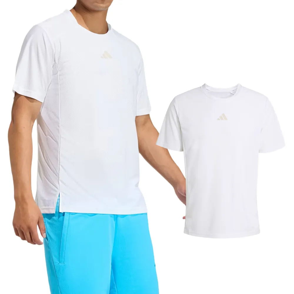 【adidas 愛迪達】Climacool 3D Te 男款 白色 吸濕 排汗 快乾 運動 短袖 KQ7503