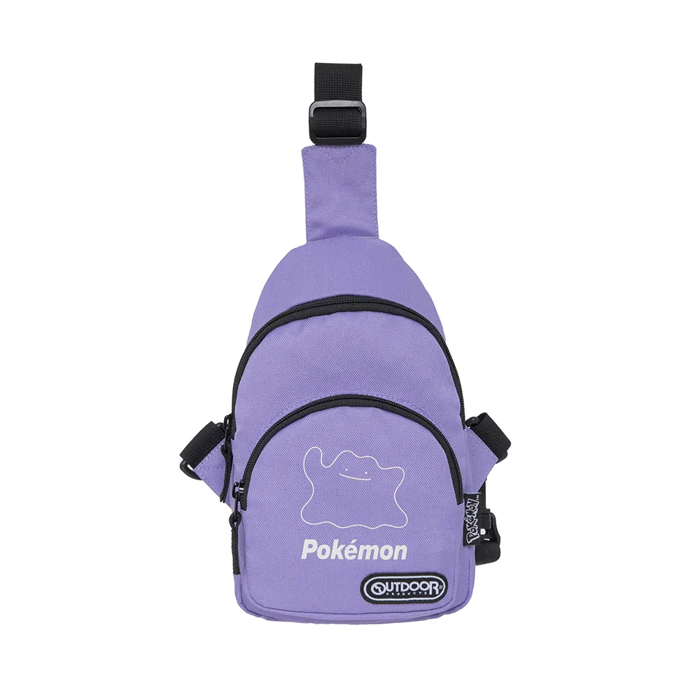 【OUTDOOR】雙11 寶可夢Pokemon-夜光百變怪單肩包-小-紫色 ODGO23Q03PL(防水包 耐磨輕巧防潑水)