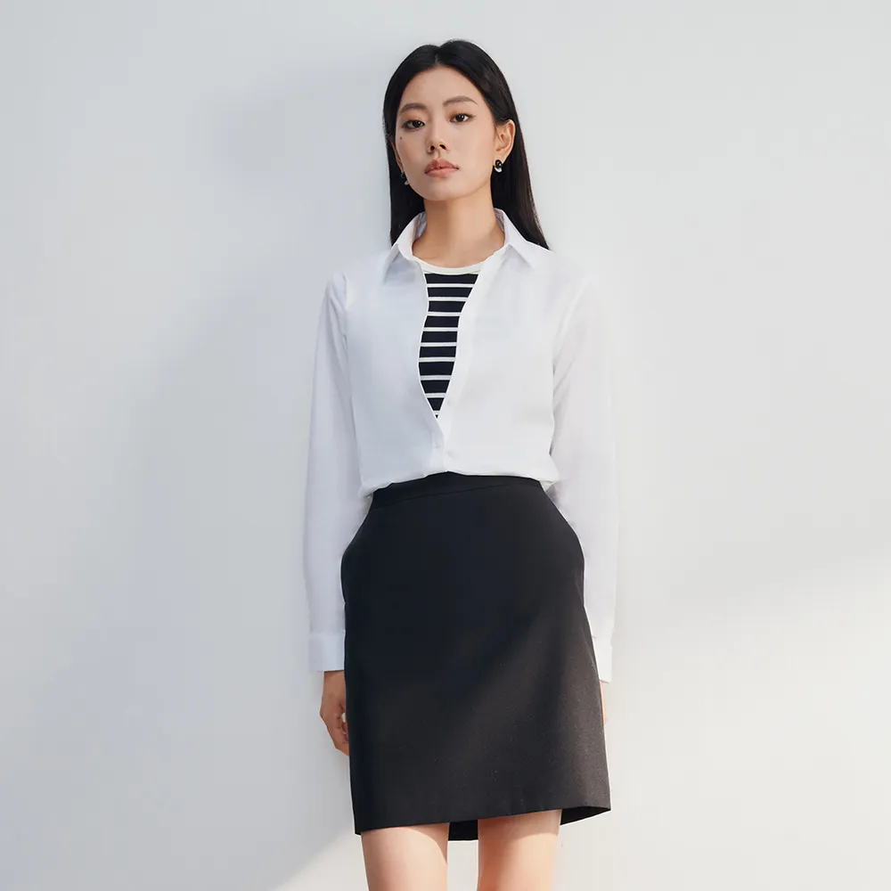 【G2000】女襯衫 商務易處理長袖上班襯衫-白色(4622306300) 面試 職場 通勤穿搭