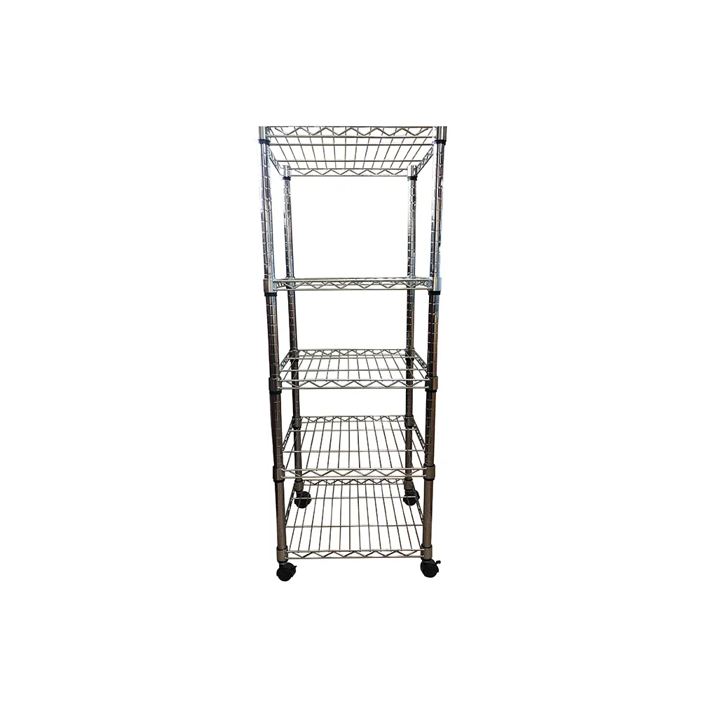 【A+Courbe】MIT耐重五層架-附輪 45x45x125cm(鐵力士架/鐵架/收納架/置物架/層架/架子)