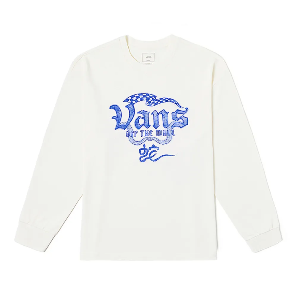 【VANS】官方旗艦 蛇年限定系列 米白色長袖T恤
