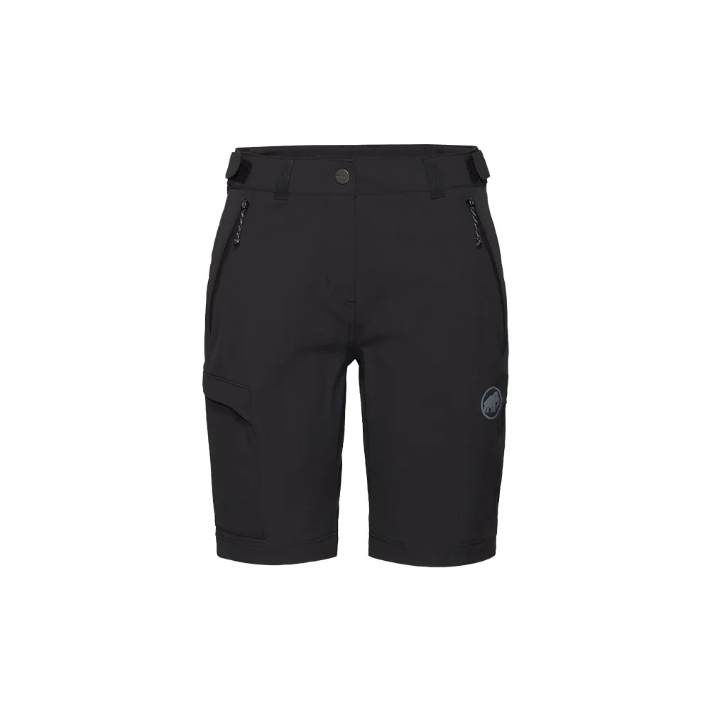 【Mammut 長毛象官方直營】Runbold IV Shorts W 防曬彈性健行短褲 黑色 女款 #1023-01200