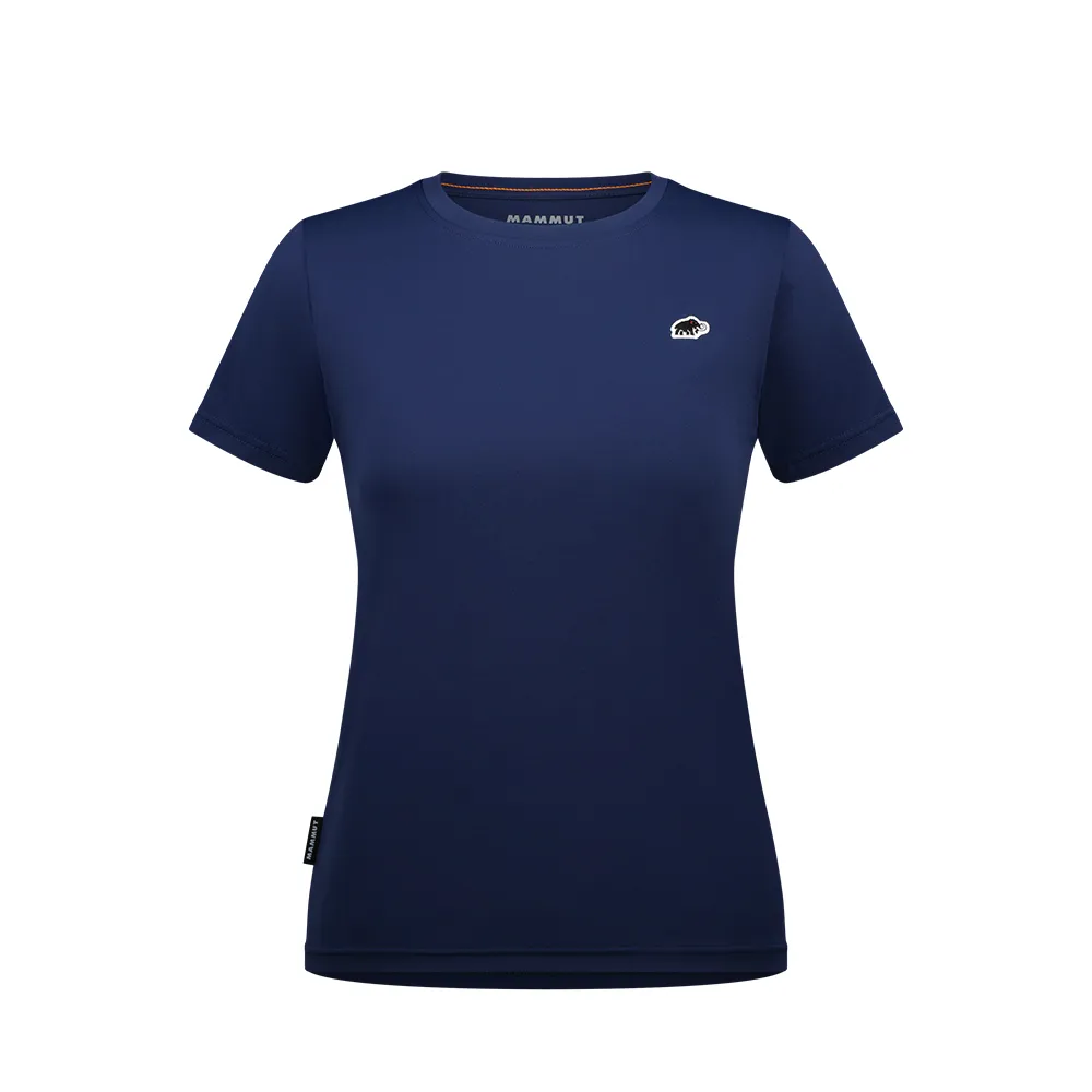 【Mammut 長毛象官方直營】Mammut Essential AF 防曬布章LOGO短袖T恤 女款 海洋藍PRT1 #1017-05090
