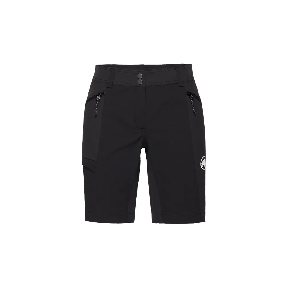 【Mammut 長毛象官方直營】Ducan Shorts W 輕量耐用健行短褲 黑色 女款 #1023-01120