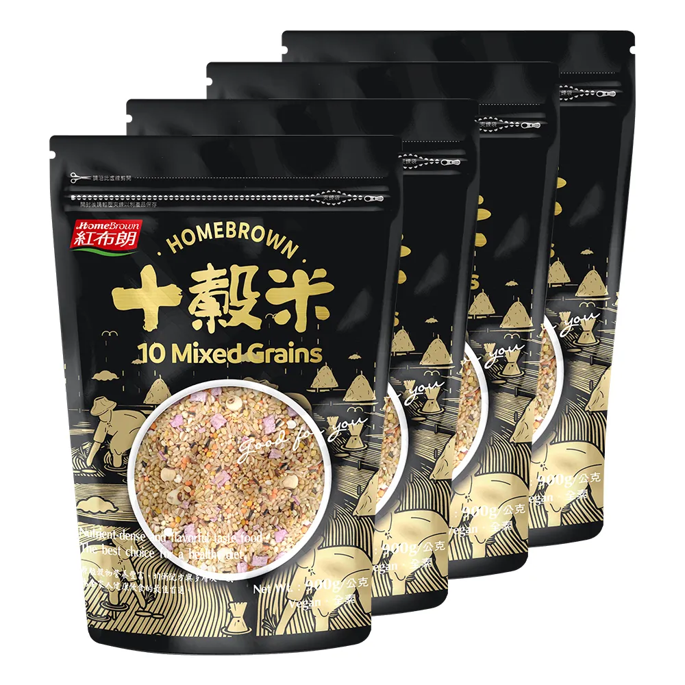 【紅布朗】十穀米(900gx4袋)