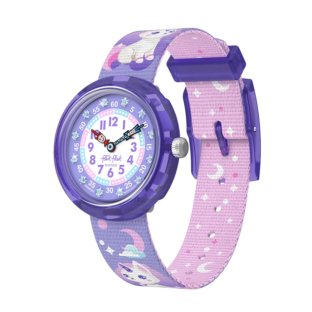 【Flik Flak】兒童手錶 COSMICAT 兒童禮物/安全防水/瑞士製造 FBNP233 (31.85mm)