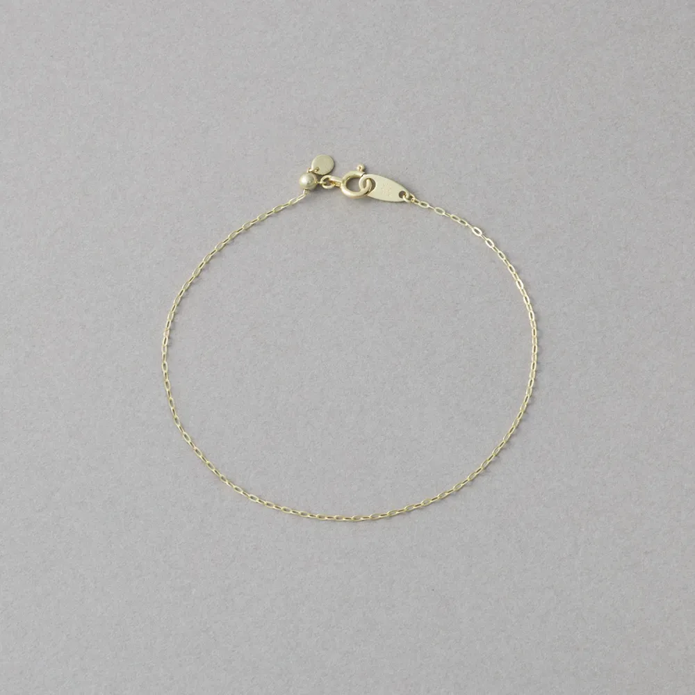 【ete】〔Icy Veil〕K10IGG 摩登水波簡約手鍊(薄荷金色)