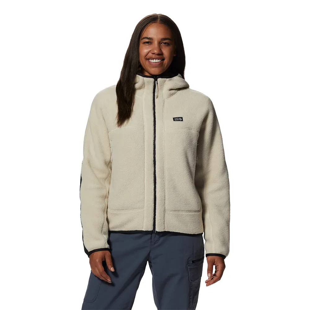 【Mountain Hardwear】HiCamp Fleece Hoody 刷毛保暖連帽外套 女款 貝殼白 #2104271