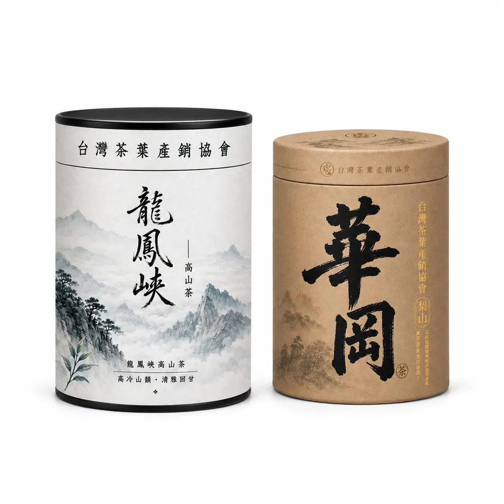 【台灣茶葉產銷協會】龍鳳峽高山茶4兩＋華岡高冷茶2兩 雙茶2入組｜罐裝(1+1)