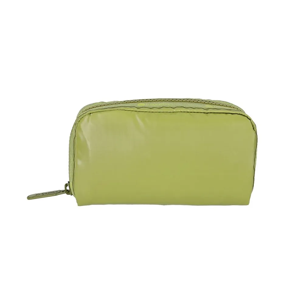 【Lesportsac】Rectangular Cosmetic 長形化妝包 收納包 送禮 禮物 推薦 女包(亮面橄欖綠)