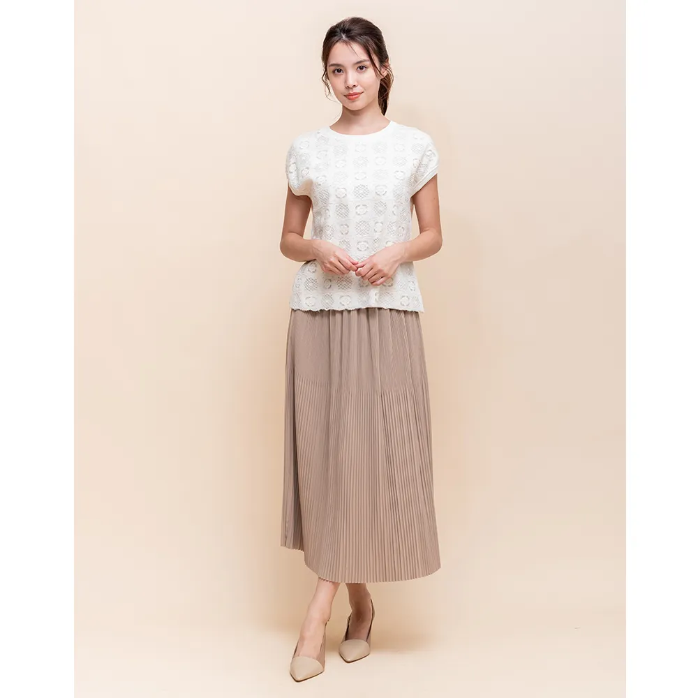 【perng yuh 芃諭名品】精緻質感 啞光緞面 壓褶 長裙(2025 AW Collection|4C秋冬新品上市)