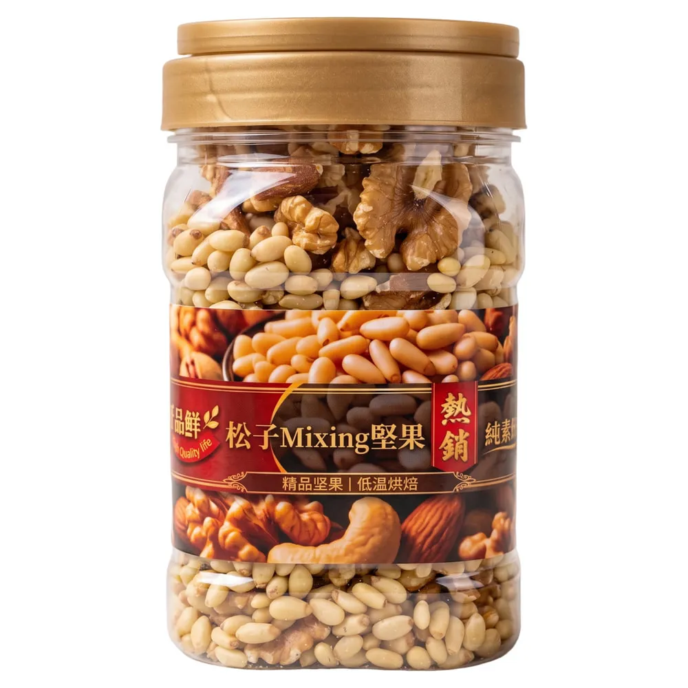 【品鮮生活】松子Mixing堅果(核桃) 400g.1罐
