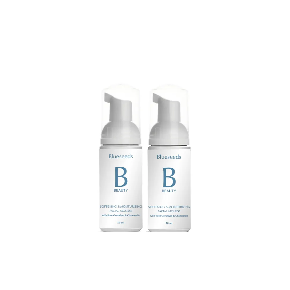 【Blueseeds】玫瑰天竺葵全效保濕潔淨慕斯50mlX2 (植萃 保濕 洗臉 潔顏 臉部清潔)｜芙彤園