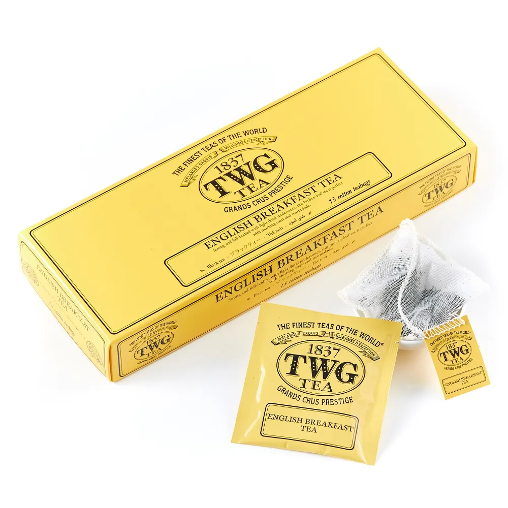 【TWG Tea】手工純棉茶包 英式早餐茶 15包/盒(English Breakfast Tea;紅茶)