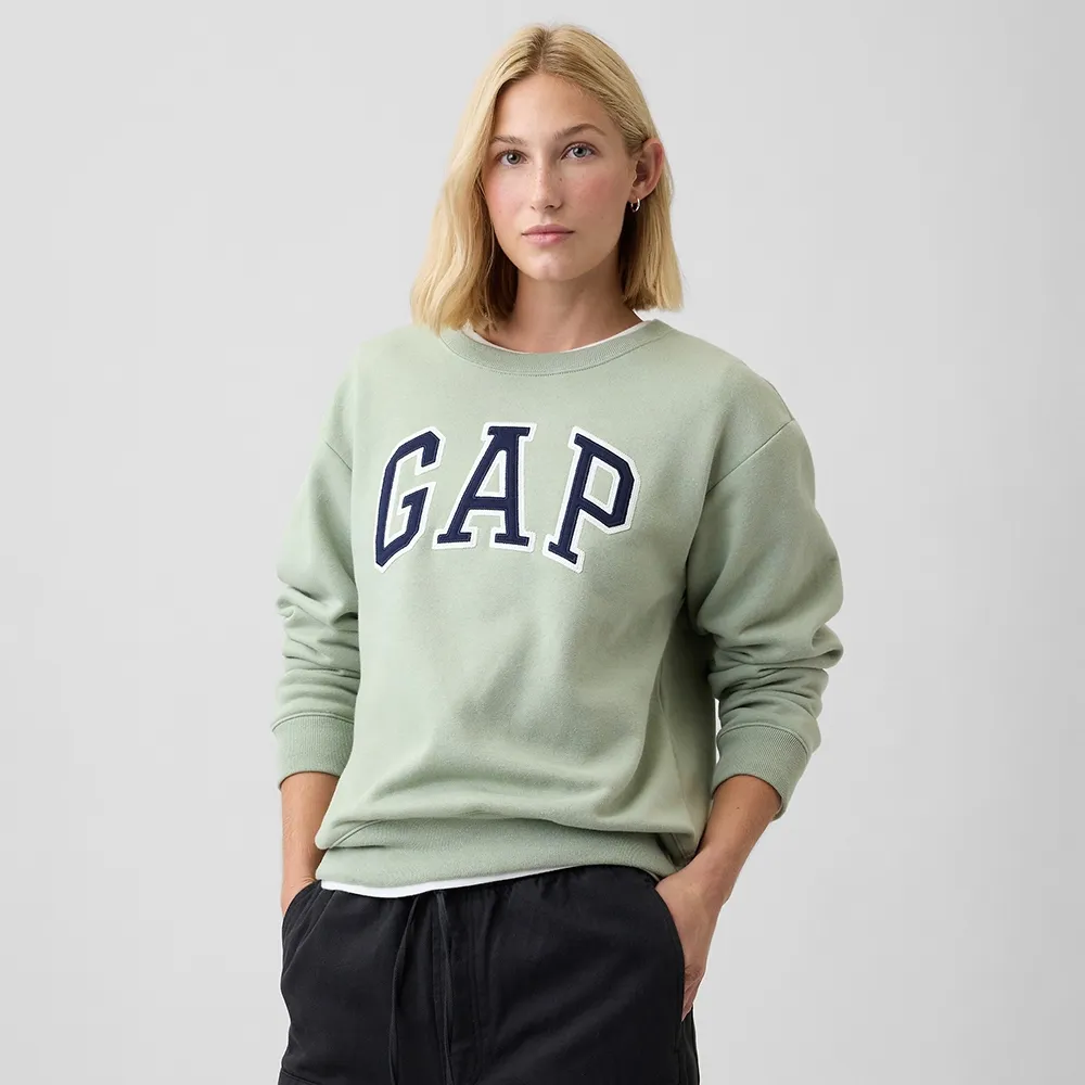 【GAP】Gap Logo 大學T-淺綠色(886092)