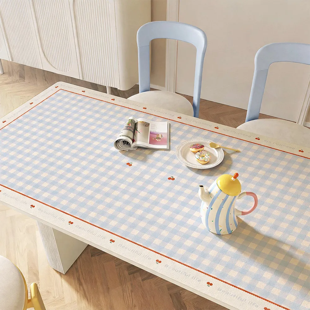 【Cookee】防水防油皮革桌墊 50x100cm 餐桌墊 免洗長方形桌布 家用茶几桌面保護墊 辦公桌保護墊 學習桌墊