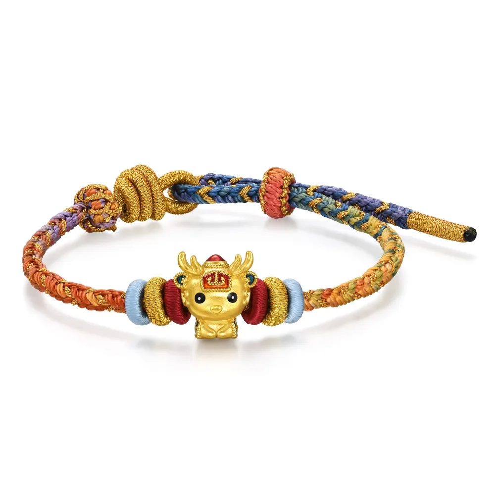 【點睛品】網路獨家款 福祿相伴 黃金手繩