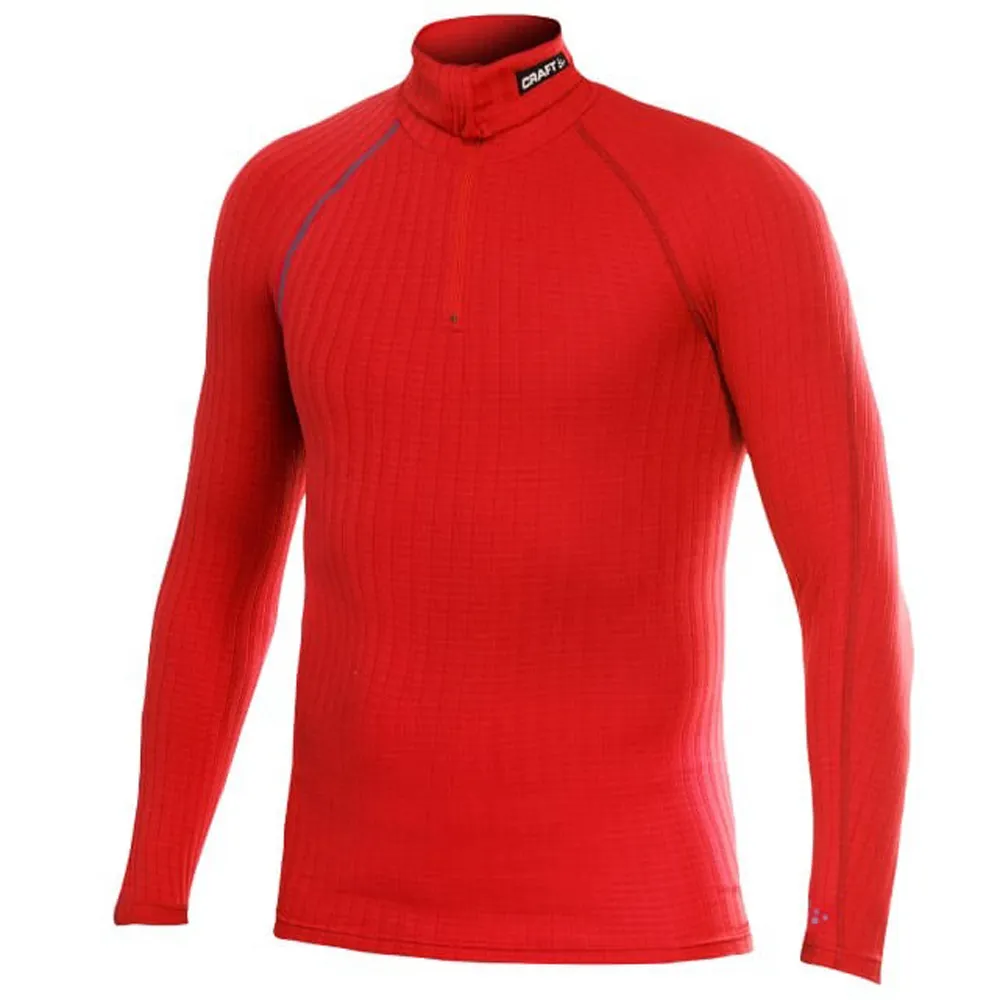 【CRAFT】男 ZERO EXTREME ZIP TURTLENECK長袖拉鍊T領排汗衣.長袖半開襟休閒運動上衣(194610-2428 紅)