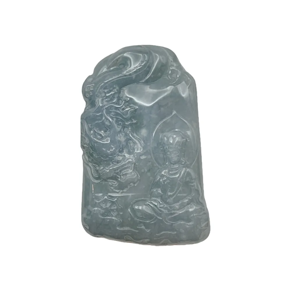 【藏古祥館】翡翠御龍觀音 SB10(翡翠)