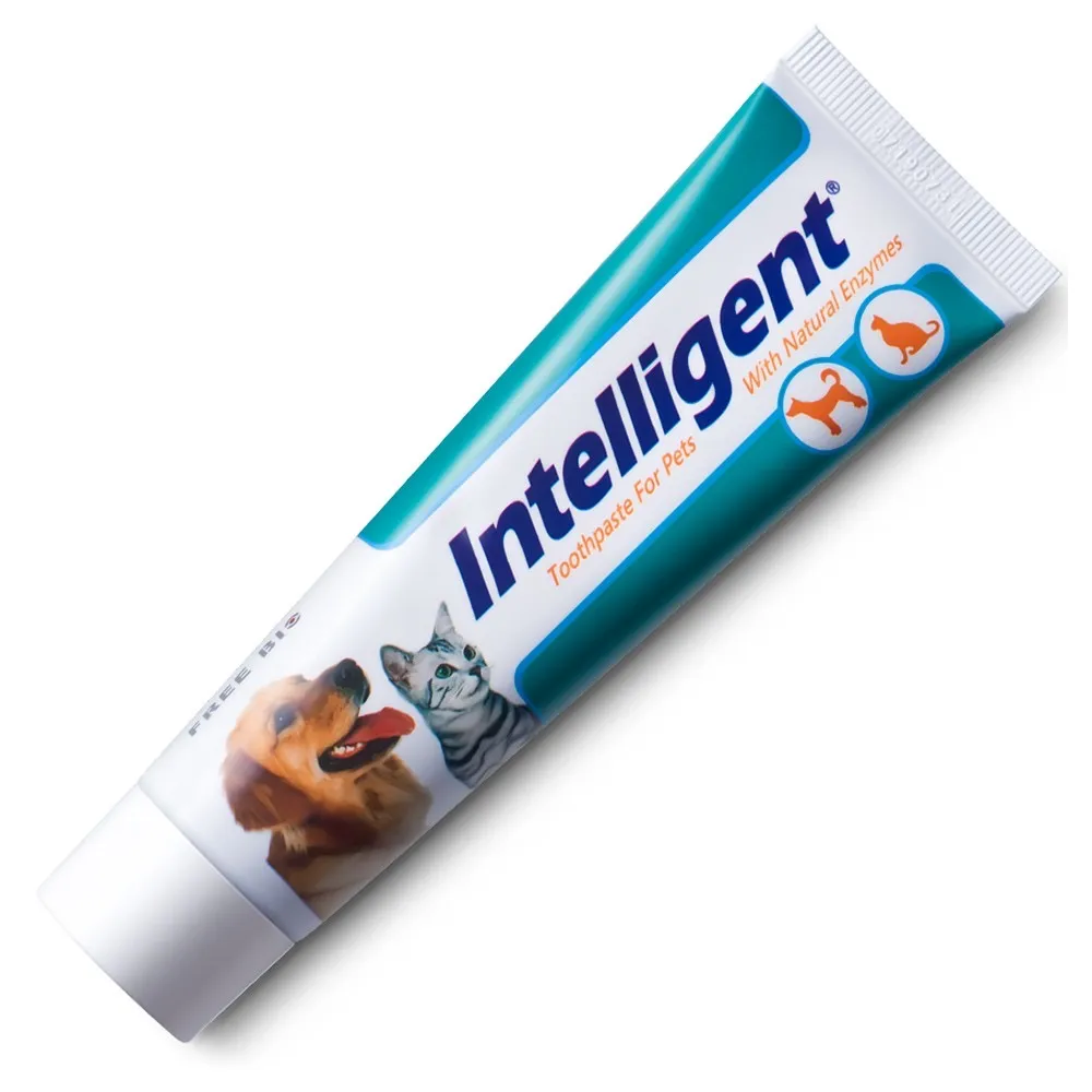 【Intelligent 因特力淨】寵物酵素牙膏80g*2入(贈愛草學12克試用皂*1)