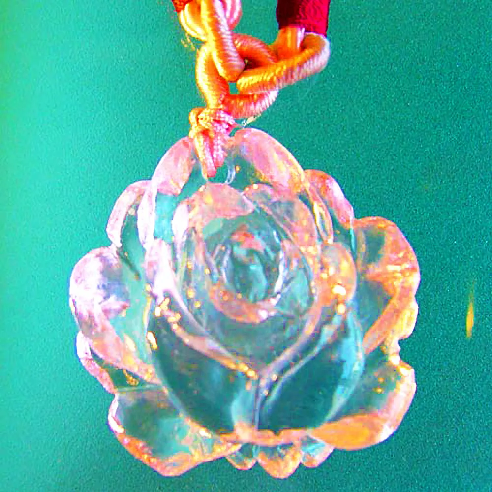 【開運陶源】水晶琉璃項鍊 粉晶玫瑰(粉水晶)