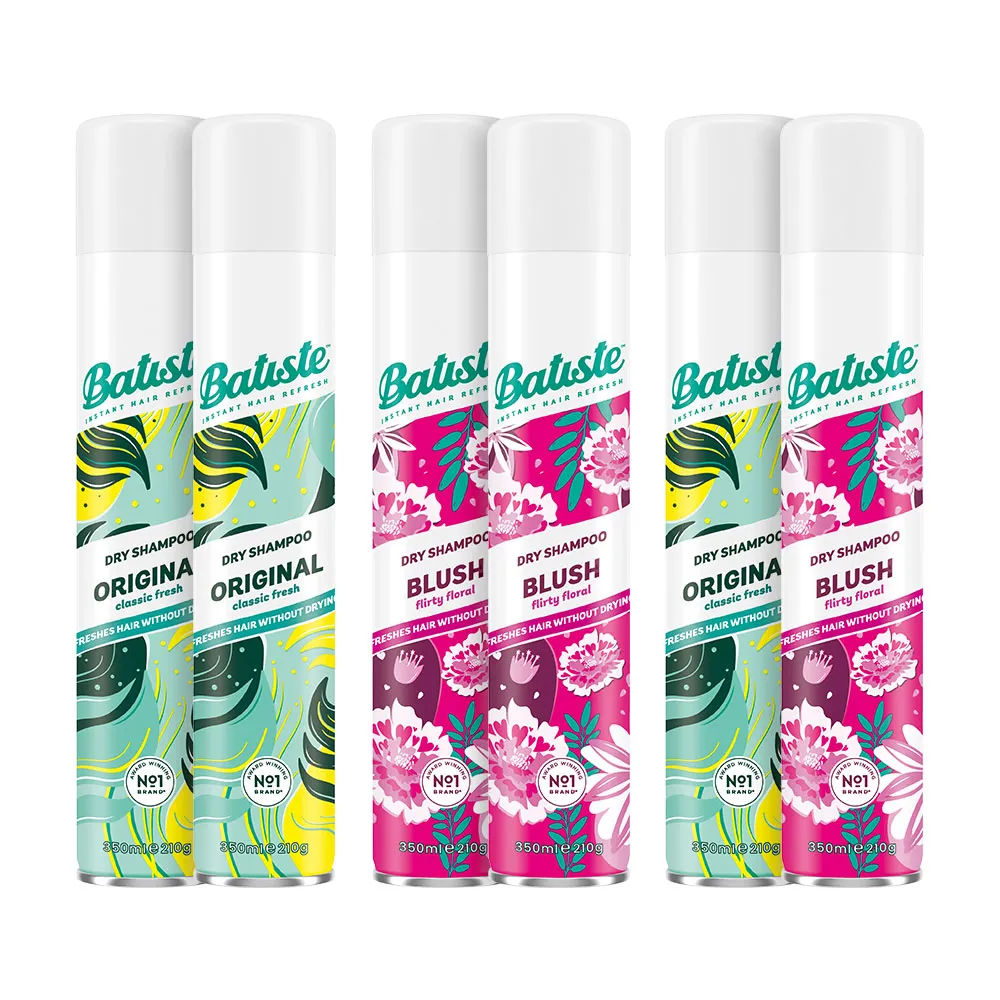 即期品【Batiste 芭緹絲】乾洗髮 350mlx2入組(大容量/去油/蓬鬆)