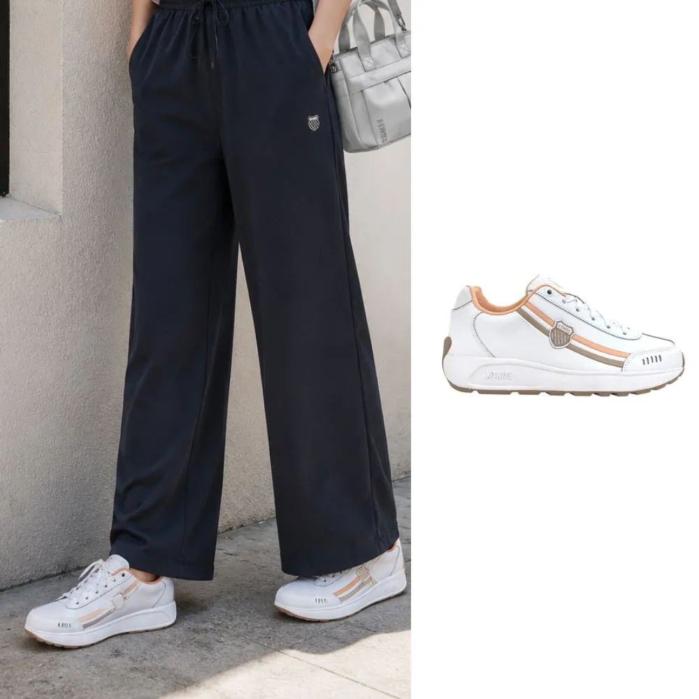 【K-SWISS】經典運動鞋 ENSTEV  女鞋 白粉紅奶茶色 9914-667-M