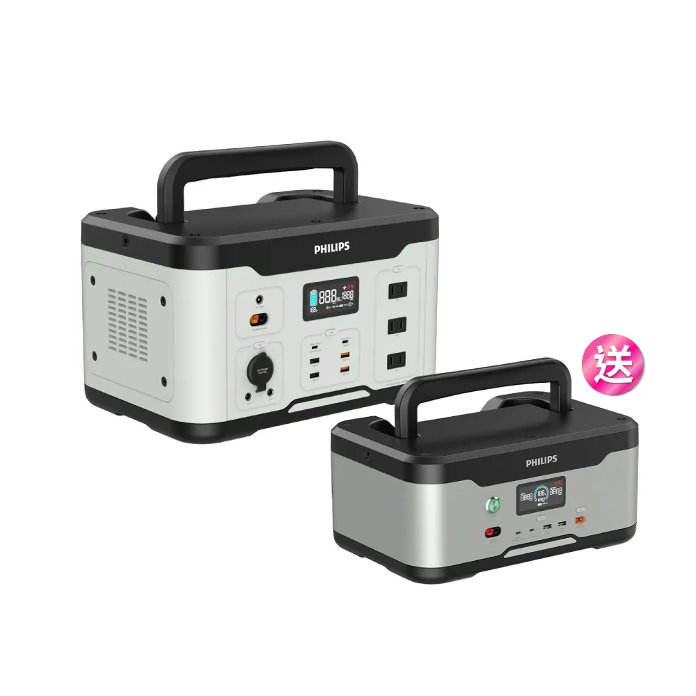 【Philips 飛利浦】1000W 攜帶式儲能行動電源 DLP8092C(露營/戶外行動電源/UPS不斷電)